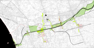 Fig. 13  Inserimento urbano dell’individuazione dei nuovi punti strategici sul fiume Sarno