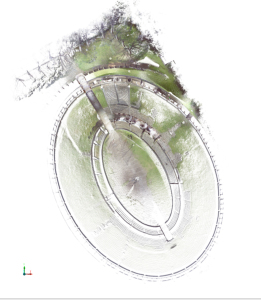 Pompeii, Amphitheater. Nadir projection of the Point cloud model textured with true color pictures.